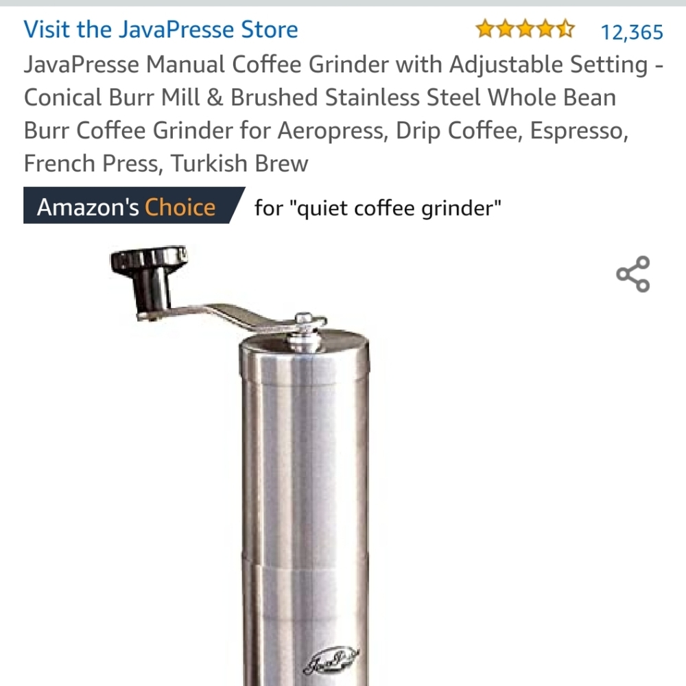 Manual coffee grinder